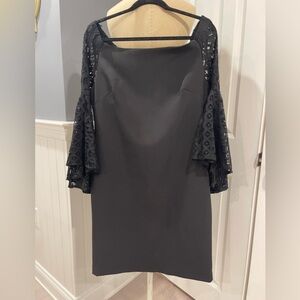 Alberto Malaki Black Dress with Lace